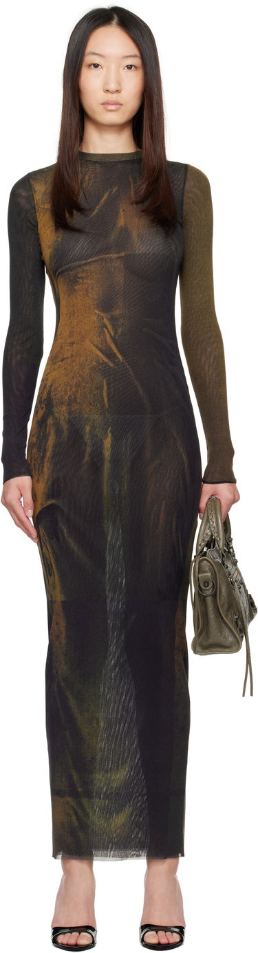 Kjole Jean Paul Gaultier Jean Paul Gaultier Printed Maxi Dress Grøn | 25/03-W-DR027-M004P-4812, 0