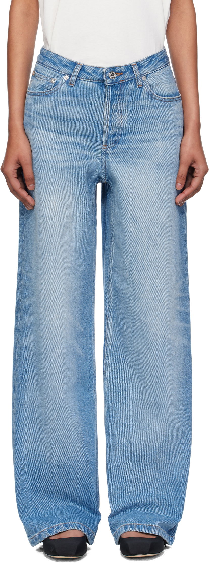 Jeans A.P.C. A.P.C. Elisabeth Wide-Leg Jeans Blå | COHIC-F09181