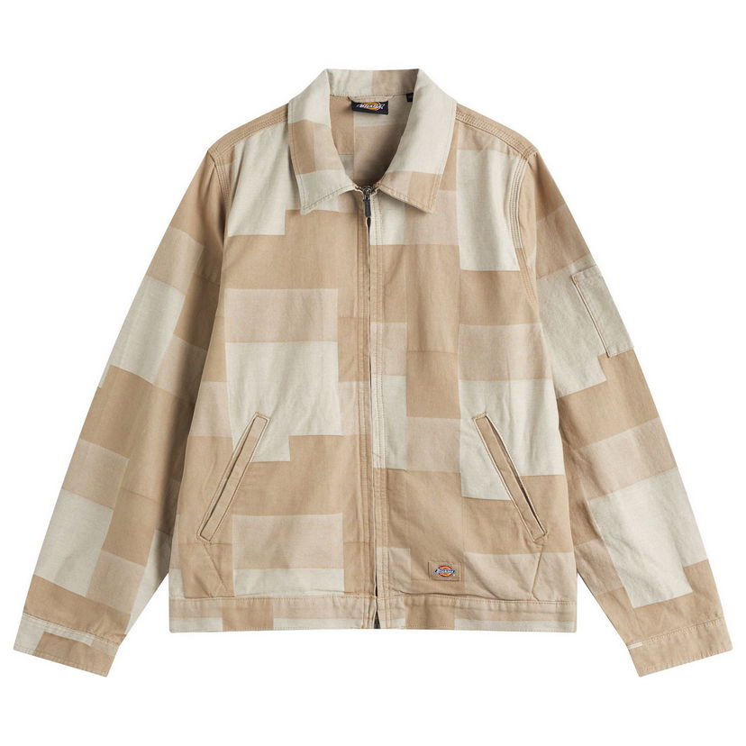 Jakke Dickies Jacquard Eisenhower Jacket, Size Large Beige | DK0A4Z750DS1-202