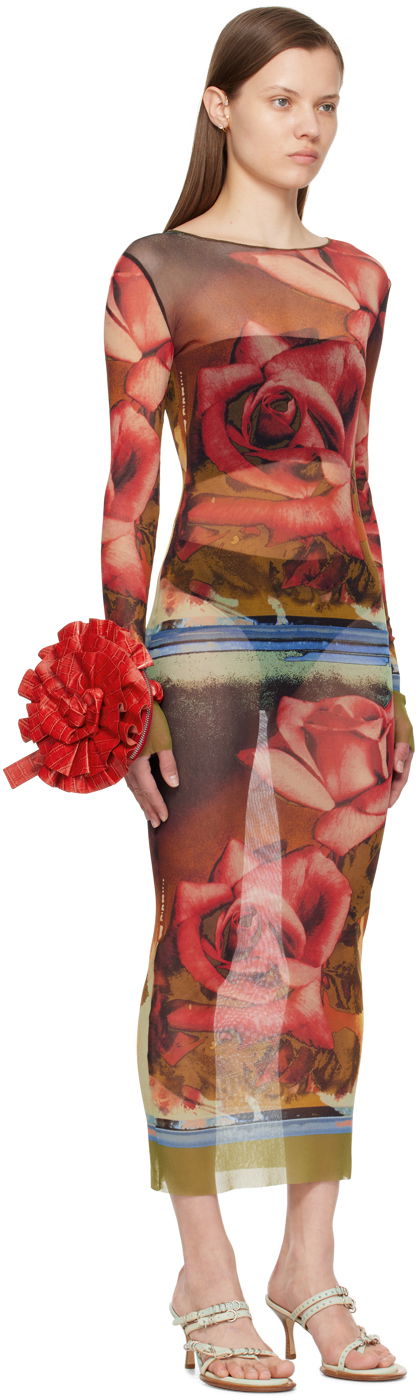 Kjole Jean Paul Gaultier Jean Paul Gaultier Roses Print Maxi Dress Flerfarvet | 24/25-F-RO090-T547-403050, 1