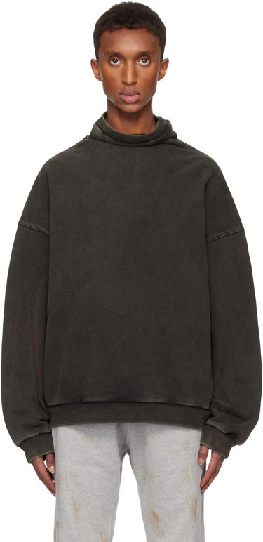 Sweater We11done Standard Logo Turtleneck Sweatshirt Grøn | WD-TS3-24-731-U-BK, 0