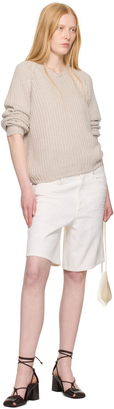 Shorts AGOLDE AGOLDE Indra Denim Shorts Hvid | A222-1183, 3