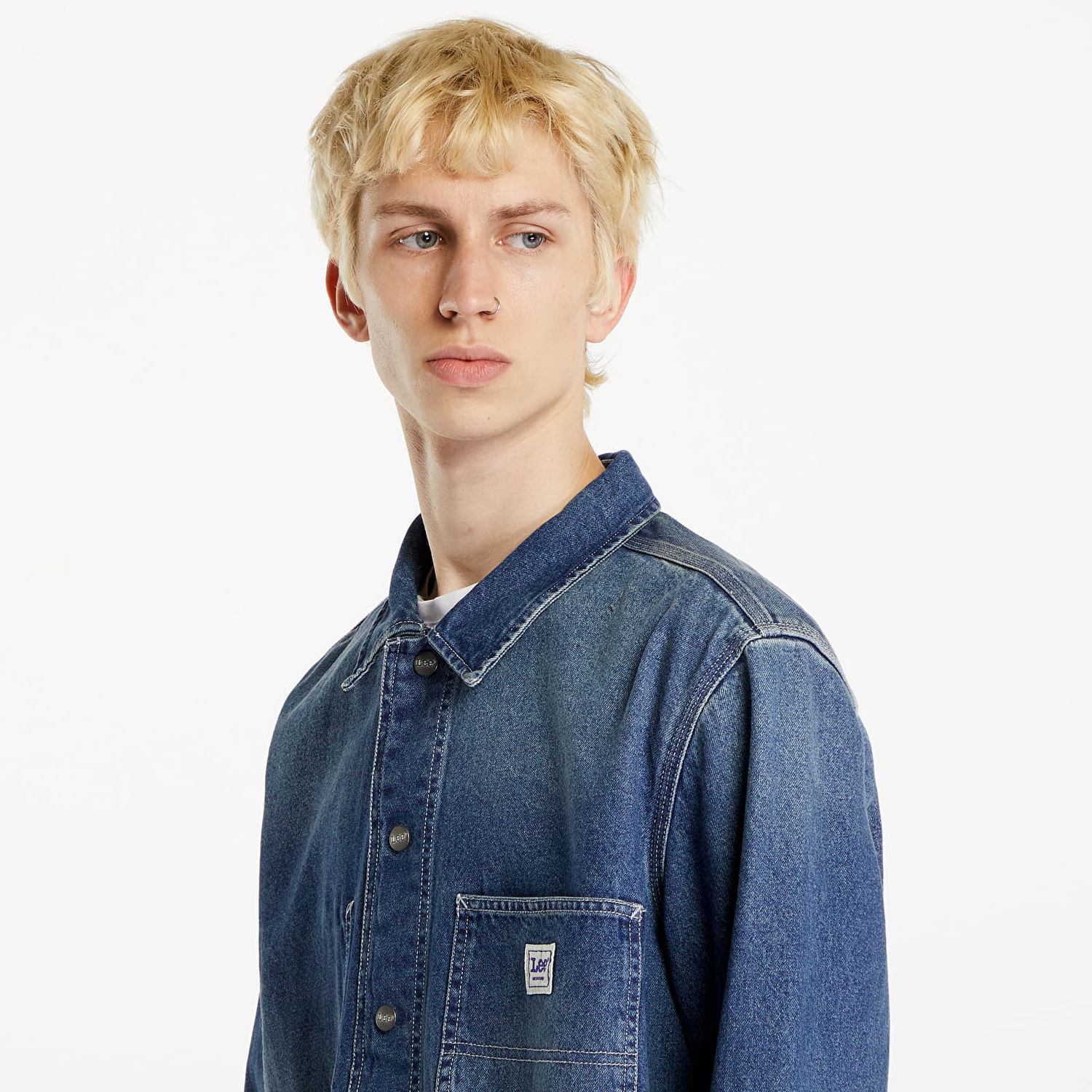 Skjorte Lee Shirt Worker Overshirt Manhatten Wash Blå | 112355636, 1