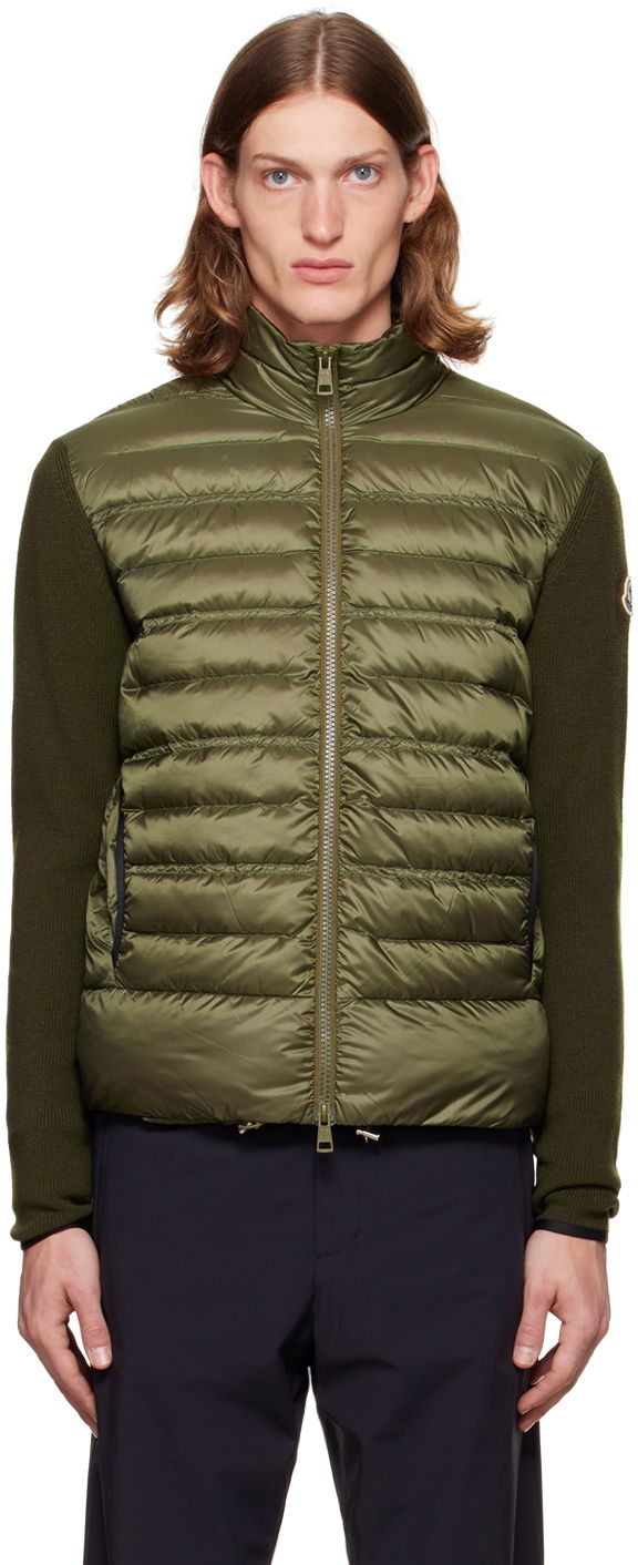 Puffer jakke Moncler Khaki Paneled Down Grøn | H20919B00006M1122, 0