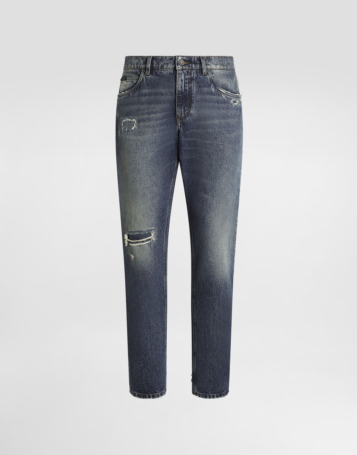 Jeans Dolce & Gabbana Dolce & Gabbana Regular Fit Distressed Jeans Blå | GYJCCDG8NK1S9001, 0