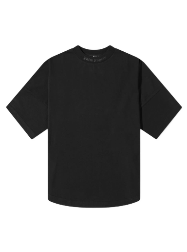 T-shirt Palm Angels Oversized Mock Neck Glitter Logo Tee Sort | PMAA002F22JER0031010