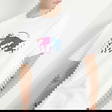 T-shirt By Parra Parra The Zoomies T-Shirt Hvid | 54120-WHT, 5