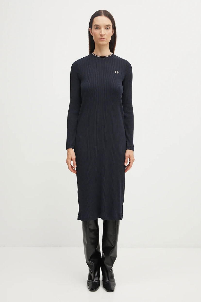 Kjole Fred Perry Fred Perry Mini Dress Mørkeblå | D1179