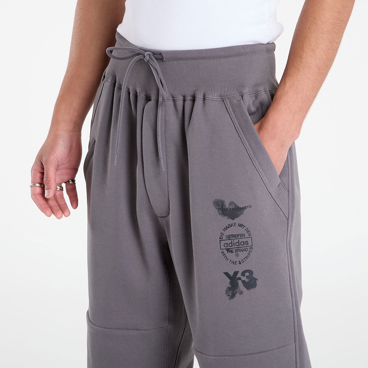 Joggingbukser Y-3 Track Pant Granite Grå | JZ0723, 1