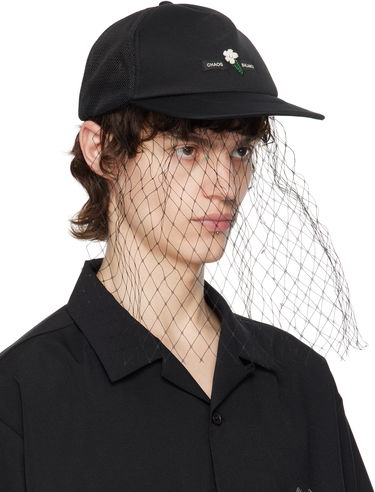 Kasket UNDERCOVER UNDERCOVER Beaded Appliqué Baseball Cap with Veil Sort | UC1E4H04, 1