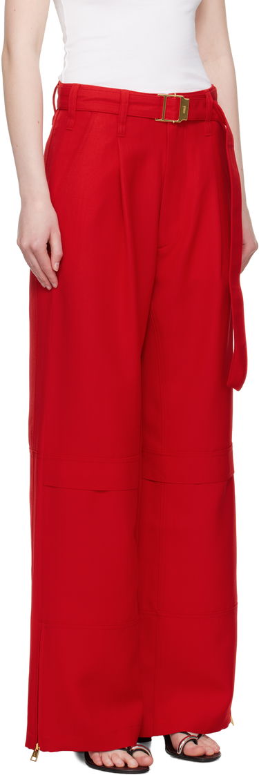 Bukser AMI AMI Paris Wool Cargo Pants Rød | FTR307.WV0068, 1
