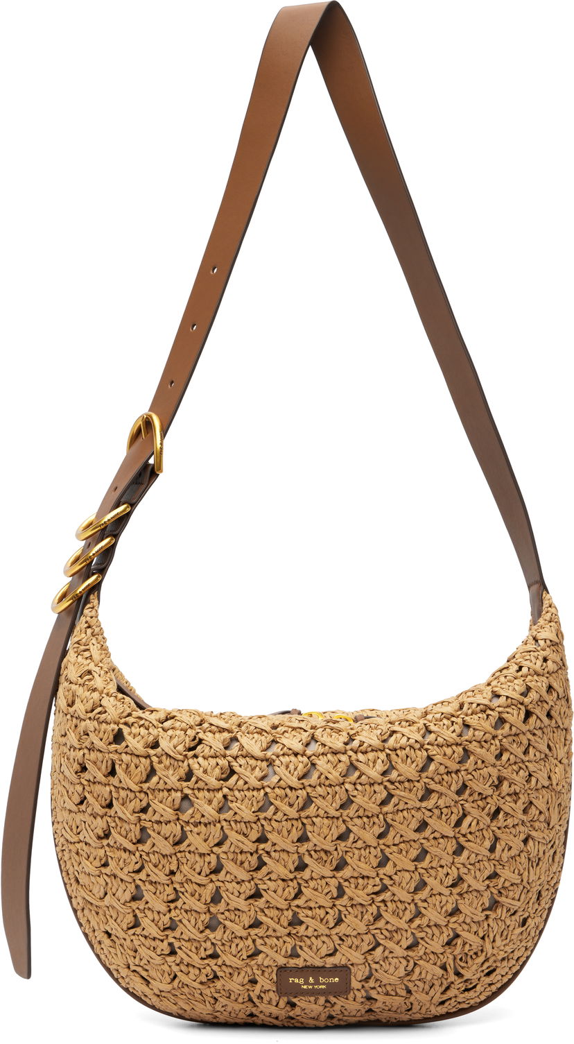 Skuldertaske rag & bone Rag & Bone Mercer Medium Crochet Shoulder Bag Beige | RF100902