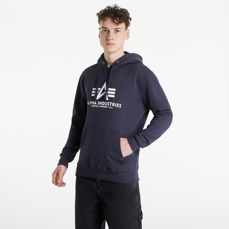 Sweatshirt Alpha Industries Basic Hoodie Mørkeblå | 178312-02, 0