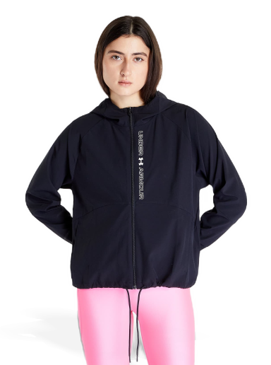 Vindjakke Under Armour Woven FZ Sort | 1369889-002