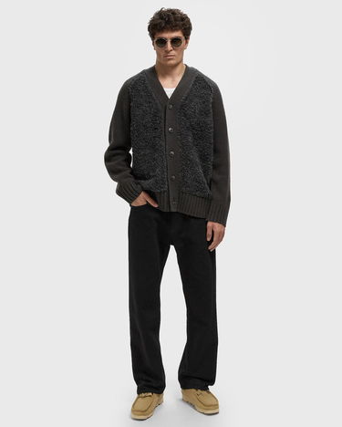 Sweater CLOSED V-Neck Button-Front Mixed-Texture Cardigan Sort | C86448-93Q-22-164, 1