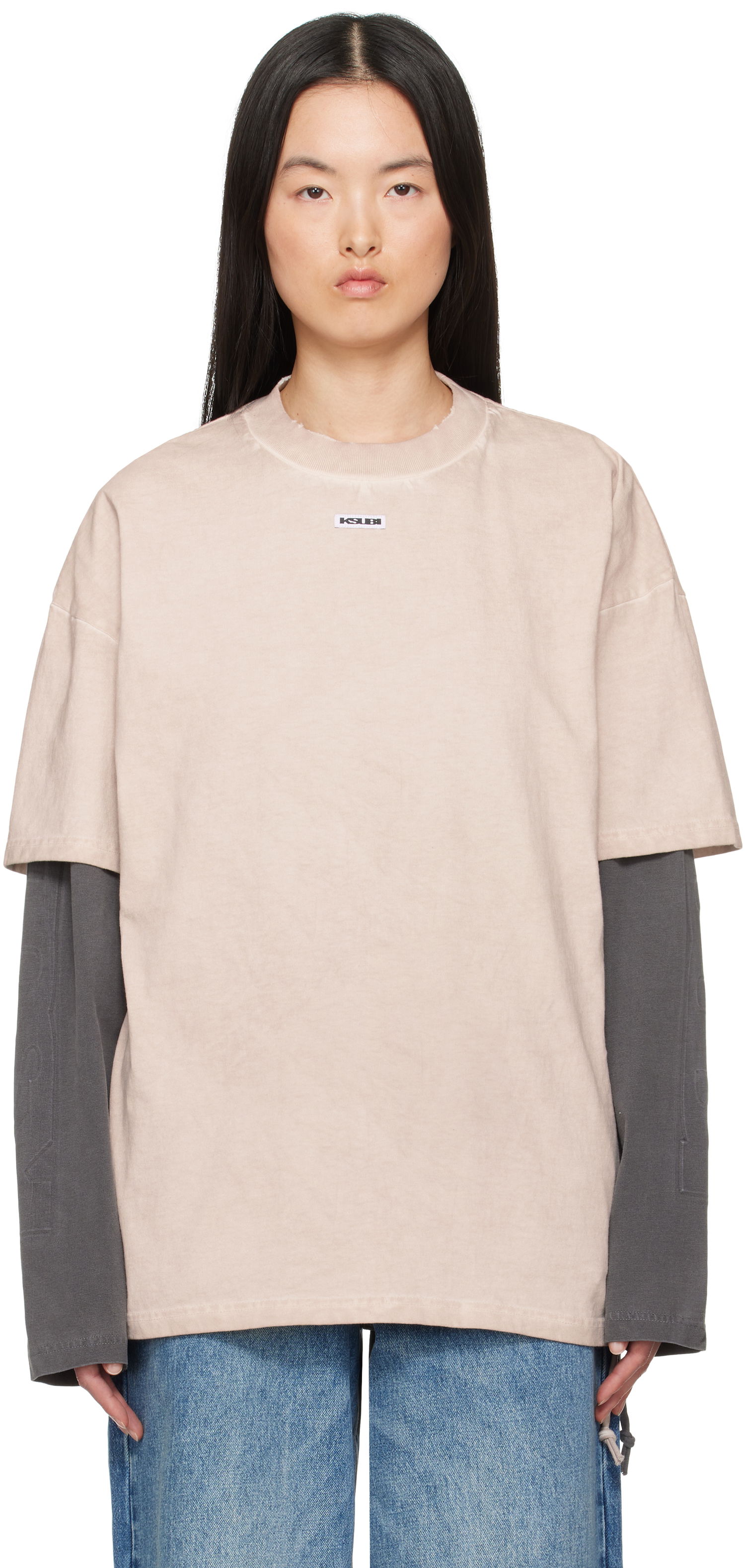 T-shirt Ksubi Ksubi Labels Boyfriend T-Shirt Beige | WSP25TE013, 0