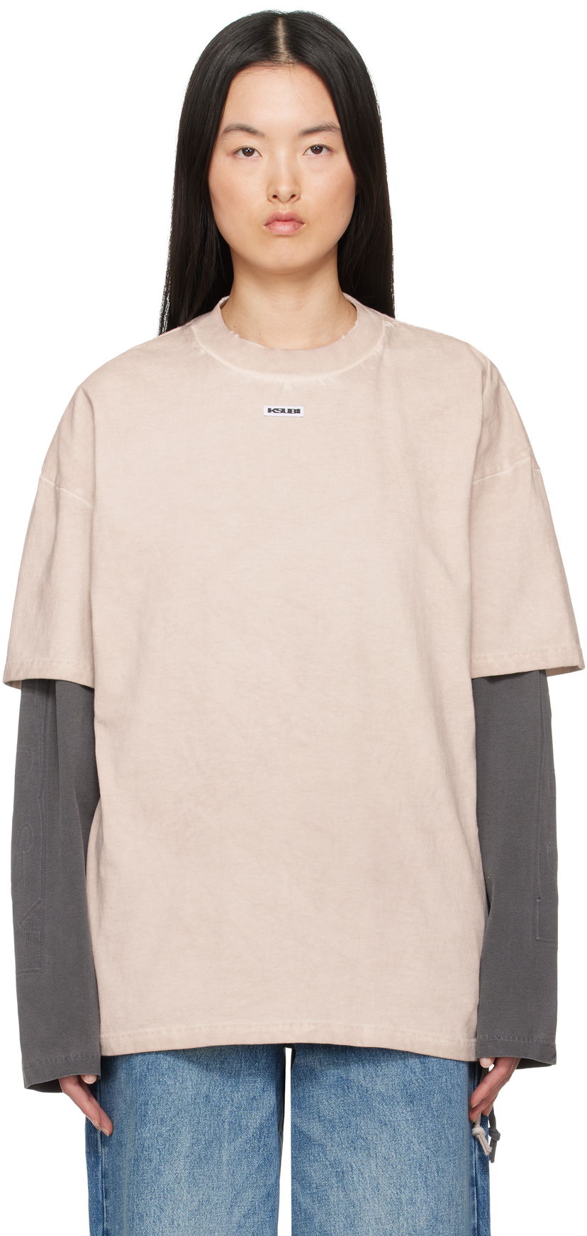 T-shirt Ksubi Ksubi Labels Boyfriend T-Shirt Beige | WSP25TE013