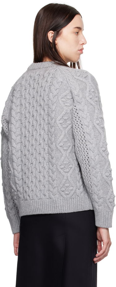 Sweater Loulou de Saison Loulou de Saison Secas Cable Knit Sweater Grå | SECAS, 2