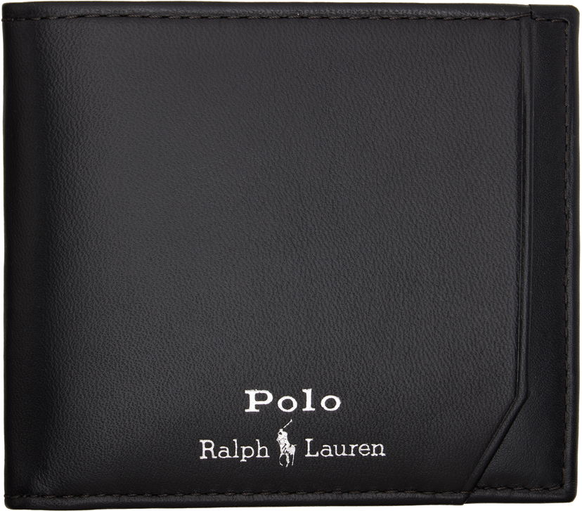 Tegnebog Polo by Ralph Lauren Ralph Lauren Smooth Leather Billfold Wallet Sort | 405963228001
