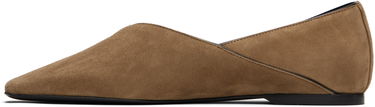 Tøj TOTEME TOTEME Everyday Suede Ballerina Flats Brun | 253-WAS2759-LE0071, 2