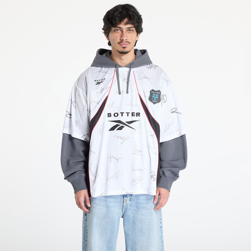 Jersey Reebok Reebok x Botter Soccer Hybrid Hoodie with Autograph Print Hvid | RMBB00WC99FLE0010601