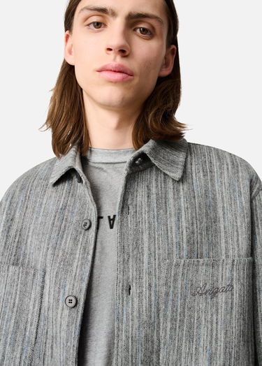 Skjorte AXEL ARIGATO Aidan Striped Button-Down Shirt Grå | A3308001, 7