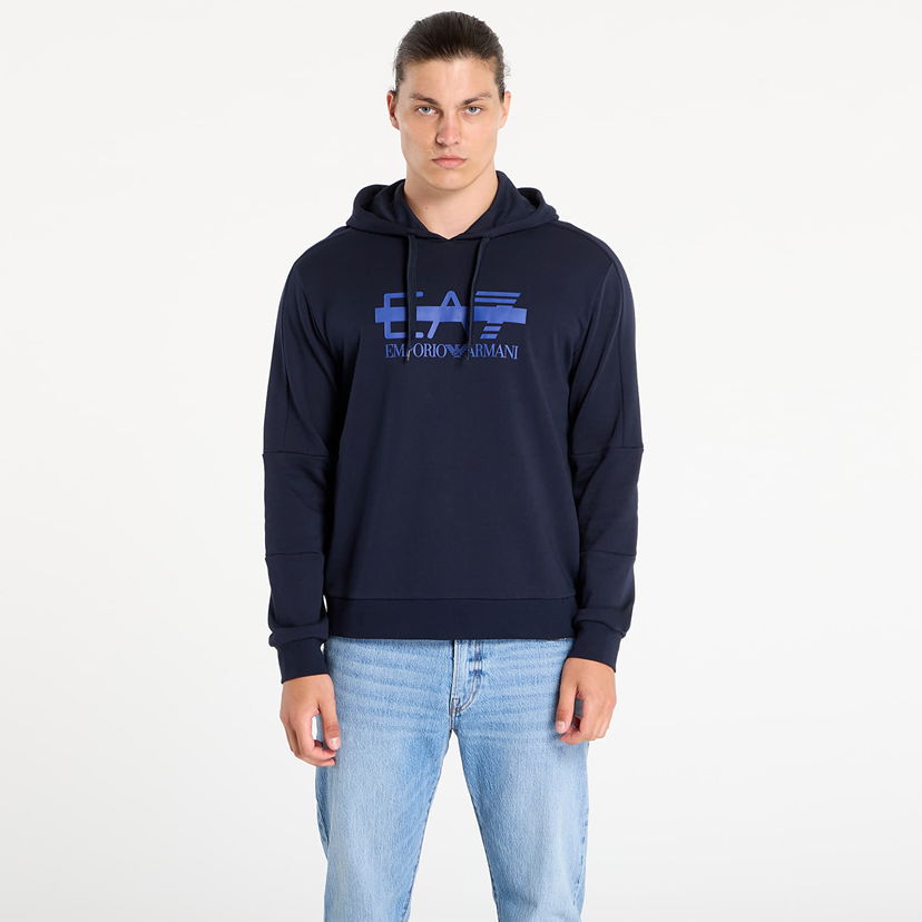 Sweatshirt Emporio Armani EA7 Emporio Armani Train Logo Series Hoodie Mørkeblå | 7M001121AF12473UB102