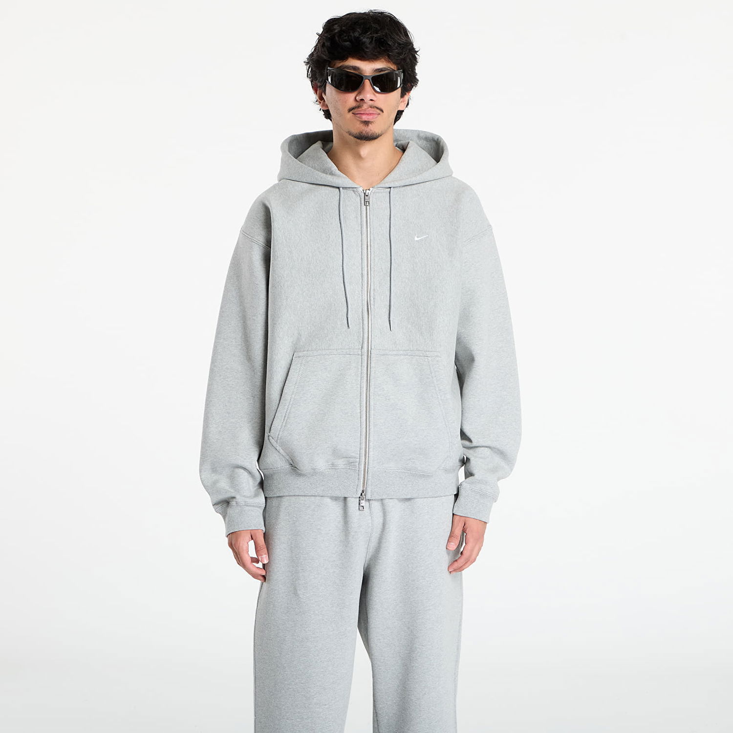 Sweatshirt Nike Solo Swoosh Full-Zip Fleece Hoodie Grå | HV1084-063, 0