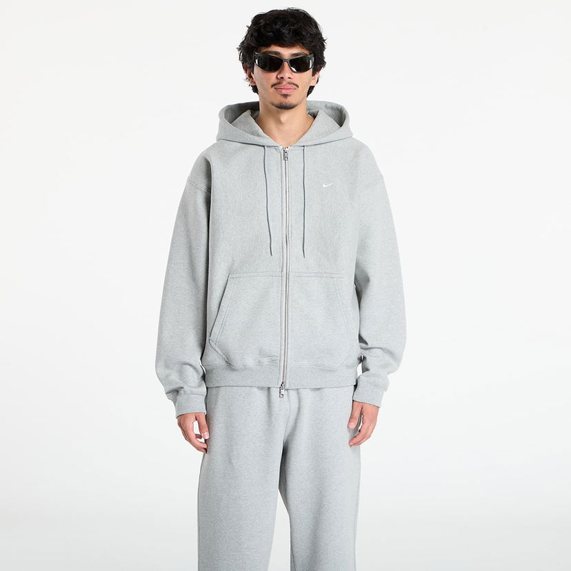 Sweatshirt Nike Solo Swoosh Full-Zip Fleece Hoodie Grå | HV1084-063