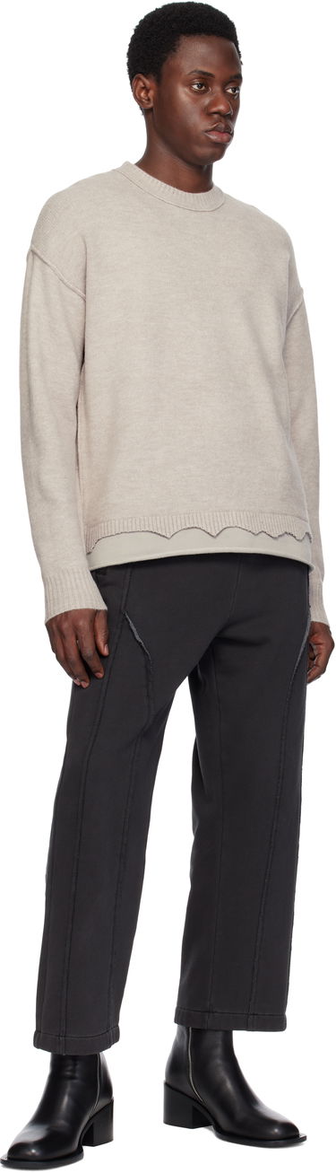 Sweater izzue Izzue Layered Sweater Beige | IZXKNN4123W4NBGT, 3