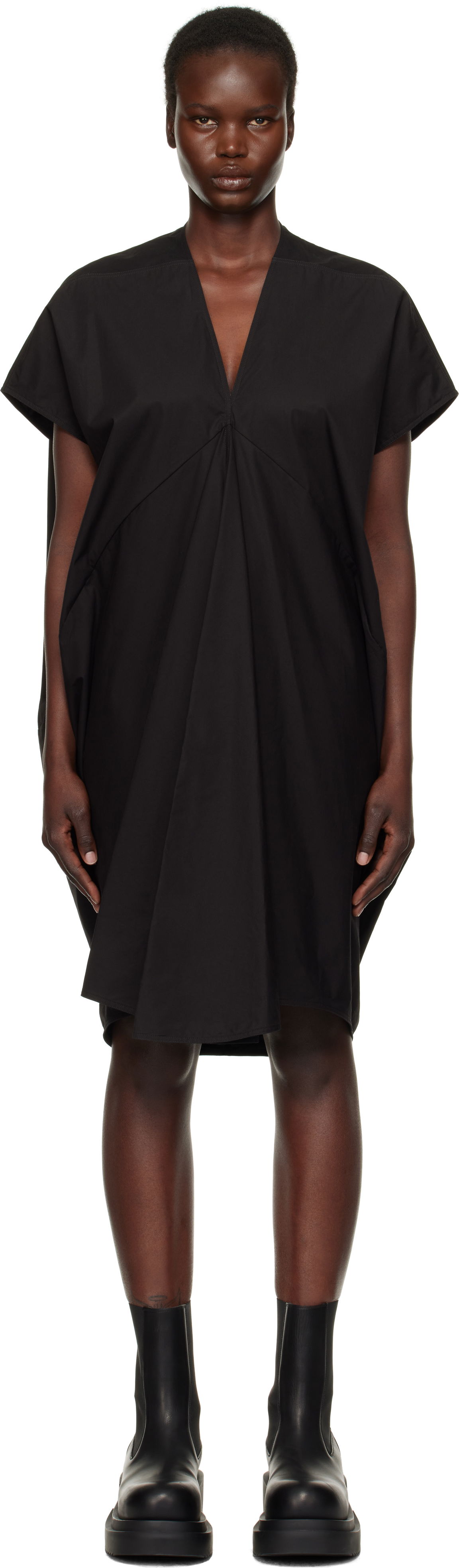Kjole Rick Owens Rick Owens Hollywood Tommykite V Minidress Sort | RP01E7556 P, 0