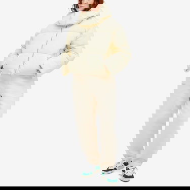 Puffer jakke PANGAIA Pangaia FLWRDWN Recycled Nylon Cropped Puffer Jacket, Size Large Beige | 100011686021, 4