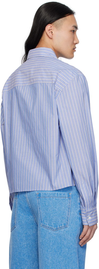 Skjorte Marni Marni Poplin Stripe Cropped Shirt Blå | CUMU0337S0 UTC455, 2