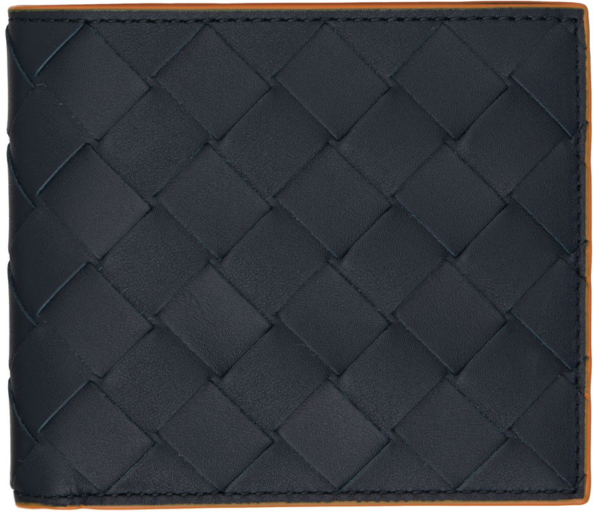 Tegnebog Bottega Veneta Intrecciato Bi-Fold Wallet Mørkeblå | 743211V3LZ1, 0