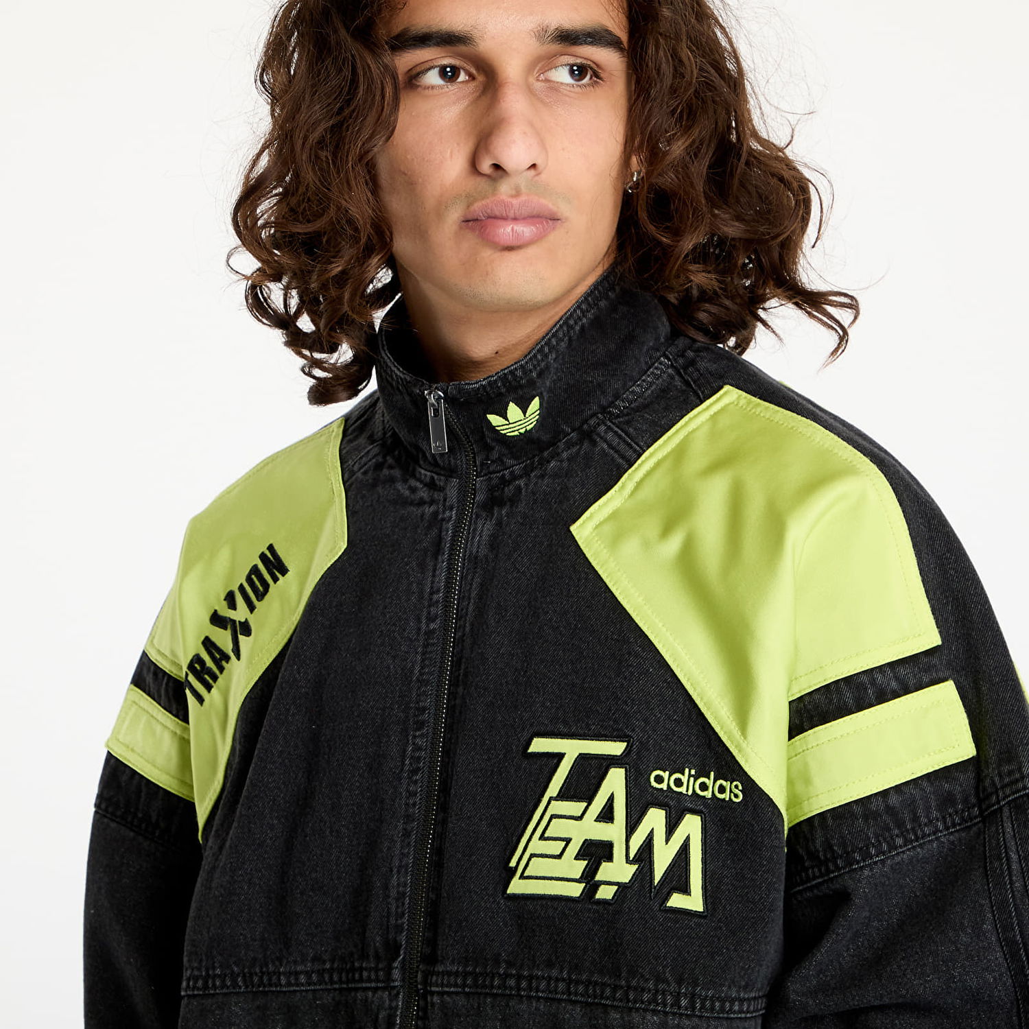 Jakke adidas Originals Adilenium Moto Denim Jacket Black Sort | JN0824, 1