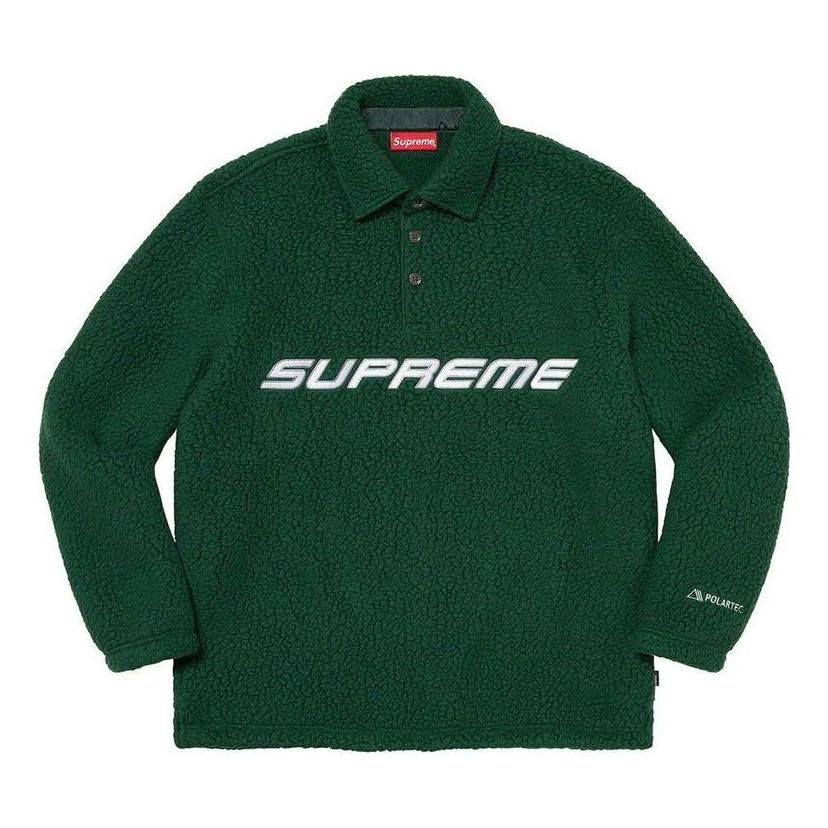 Sweater Supreme Polartec Long Sleeve Polo Grøn | SUP-FW22-825