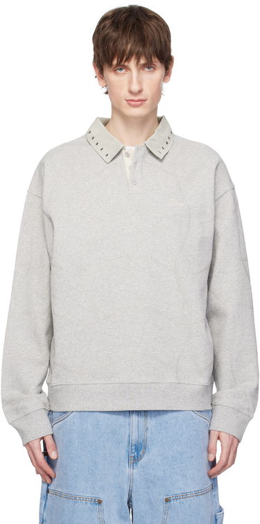 Sweatshirt Dime Dime Wave Rugby Polo Grå | DIMESP254GRY, 0