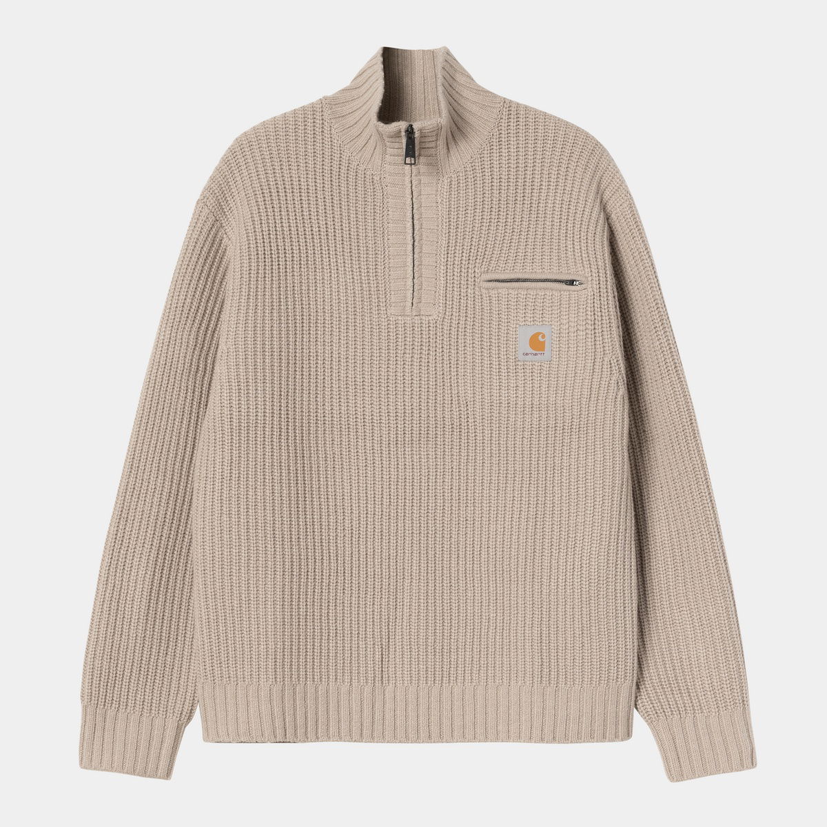 Sweater Carhartt WIP Carhartt WIP Detroit Half Zip Sweater Beige | I035398_8, 0