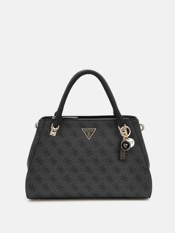 Håndtaske GUESS 4G Logo Satchel Sort | HWBG7879070, 0