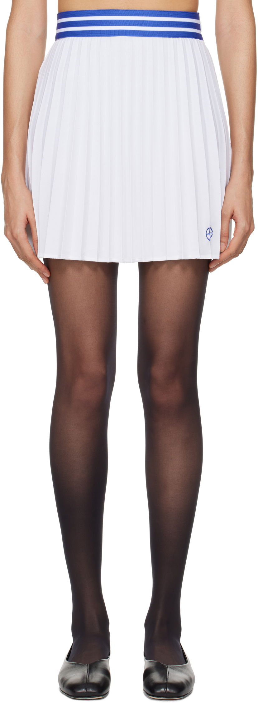 Nederdel Bode White Pleated Miniskirt Hvid | WRF24CS021