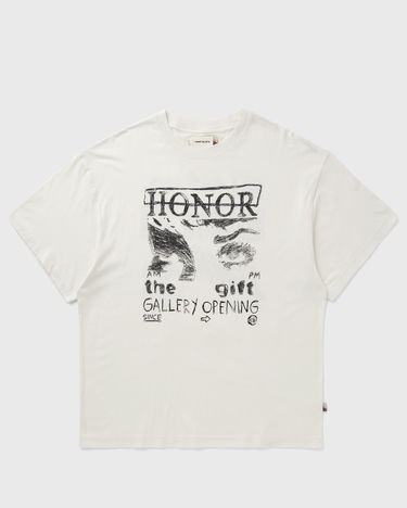 T-shirt Honor The Gift Art That Reflects Gallery Opening Graphic T-Shirt Hvid | HTG250347-BONE, 0