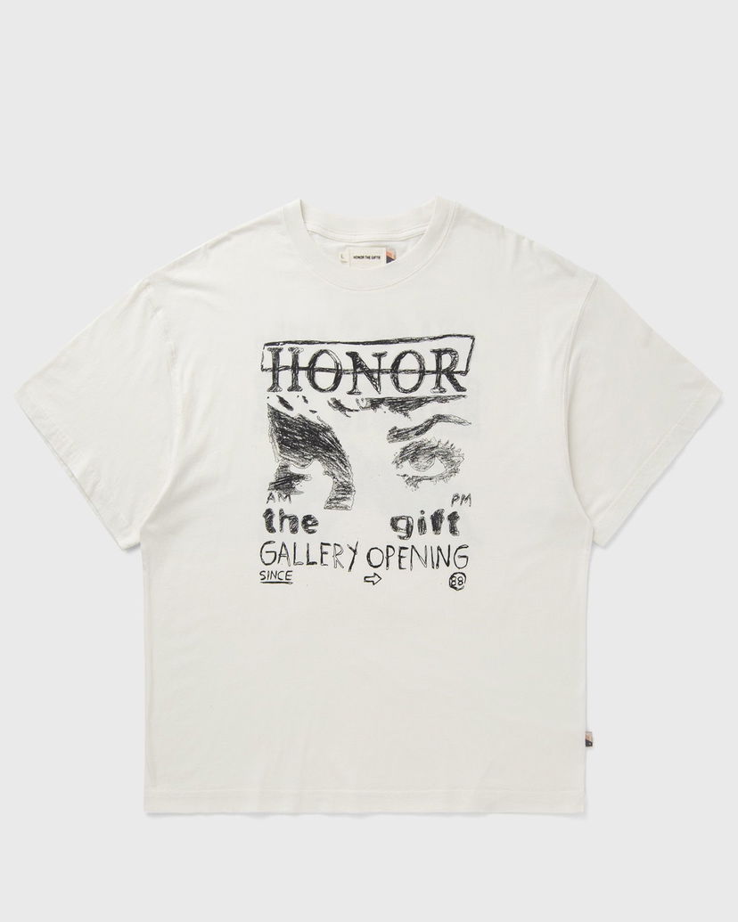 T-shirt Honor The Gift Art That Reflects Gallery Opening Graphic T-Shirt Hvid | HTG250347-BONE