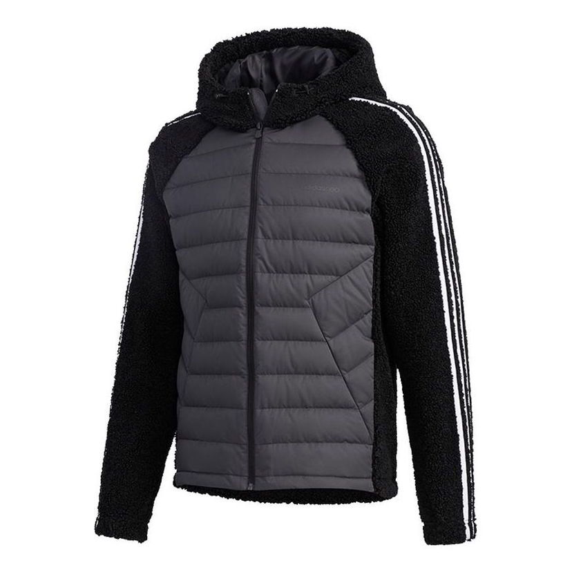 Puffer jakke adidas Originals Hybrid Padded Hooded Jacket Sort | GJ8754