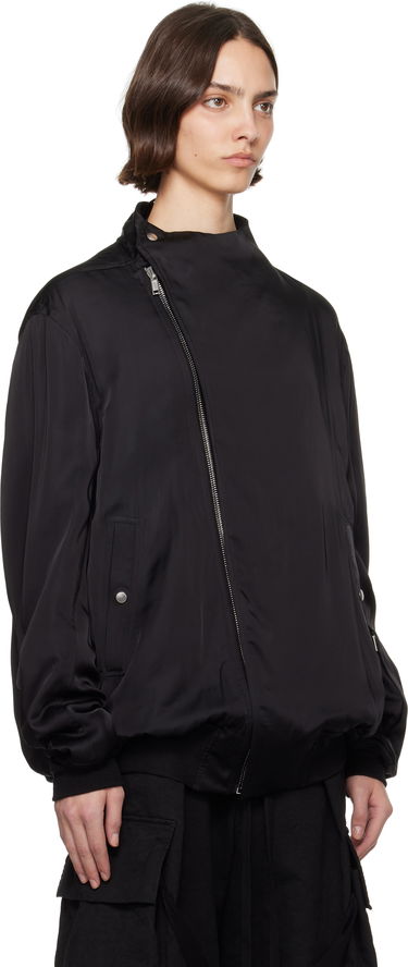 Bomberjakke Rick Owens Rick Owens Washed Charmeuse Anthem Bomber Jacket Sort | RO01E7785 SCH, 1