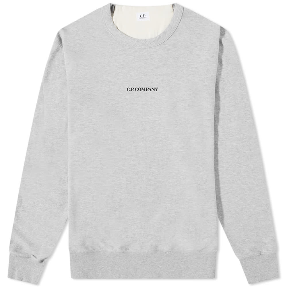 Sweater C.P. Company Centre Logo Crewneck Grå | 13CMSS161A-002246G-M93, 0