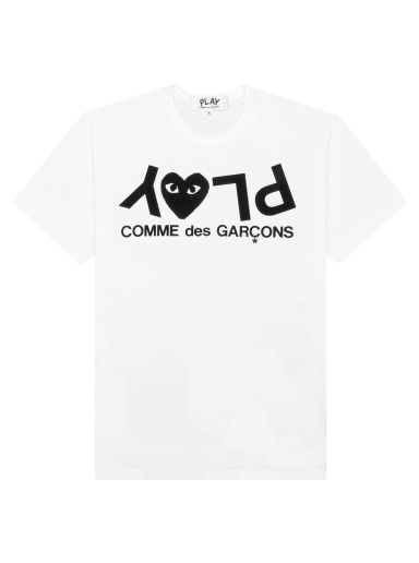 T-shirt Comme des Garçons PLAY Inverted Text T-Shirt Hvid | AZ T068 051 1