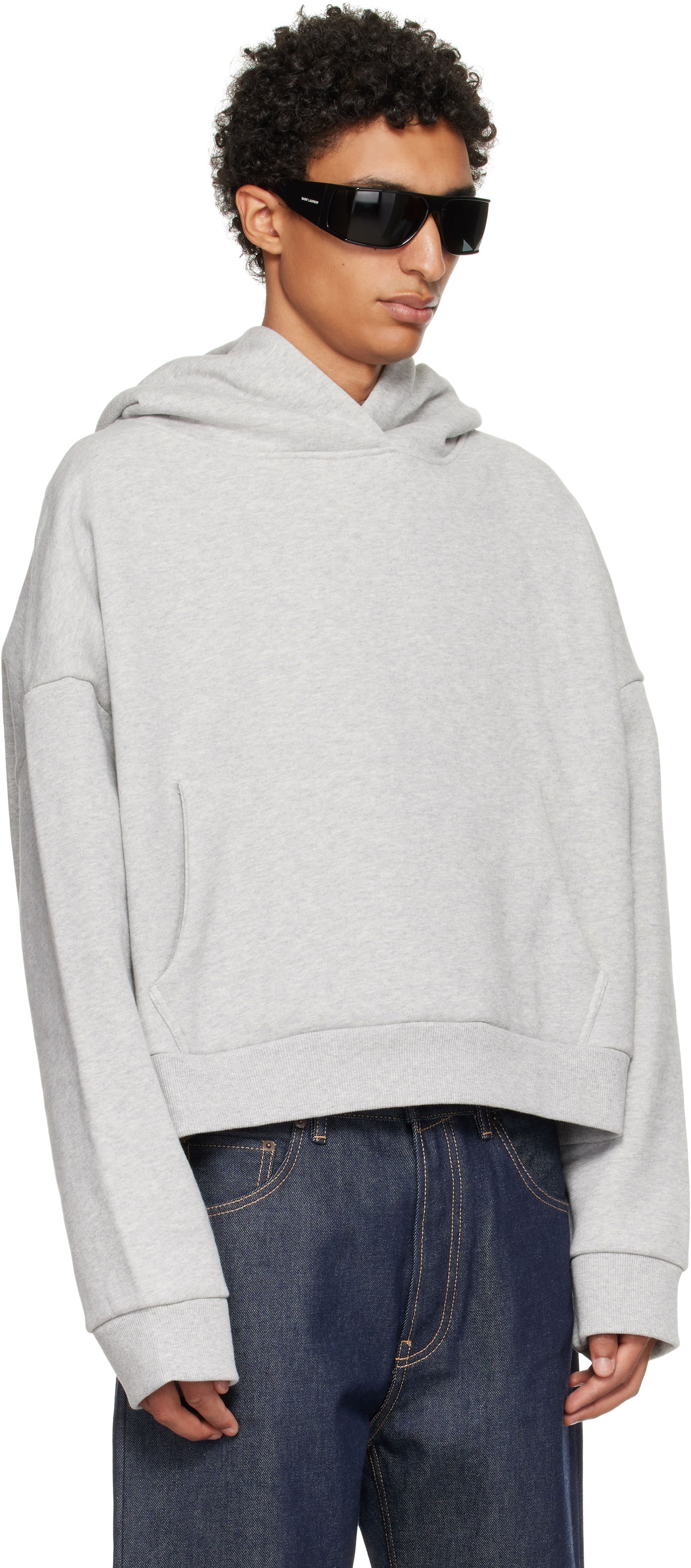 Sweatshirt Entire Studios Entire Studios Heavy Cropped Hoodie Grå | ES2125SI, 1