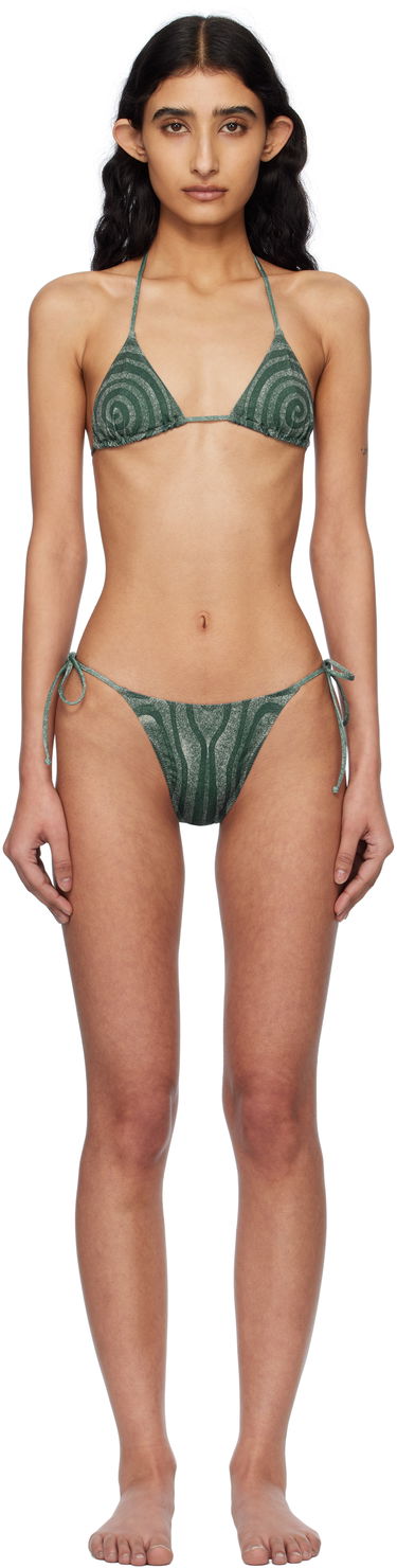 Badetøj Jean Paul Gaultier Jean Paul Gaultier 'The Spirale' Bikini Grøn | 25/34-F-BS024-J587-0351, 0
