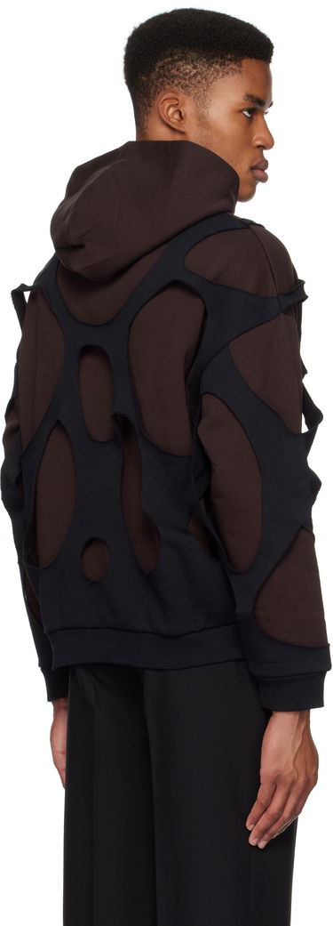 Sweatshirt Coperni Laser-Cut Hoodie Brun | COPJS110523MEN, 2