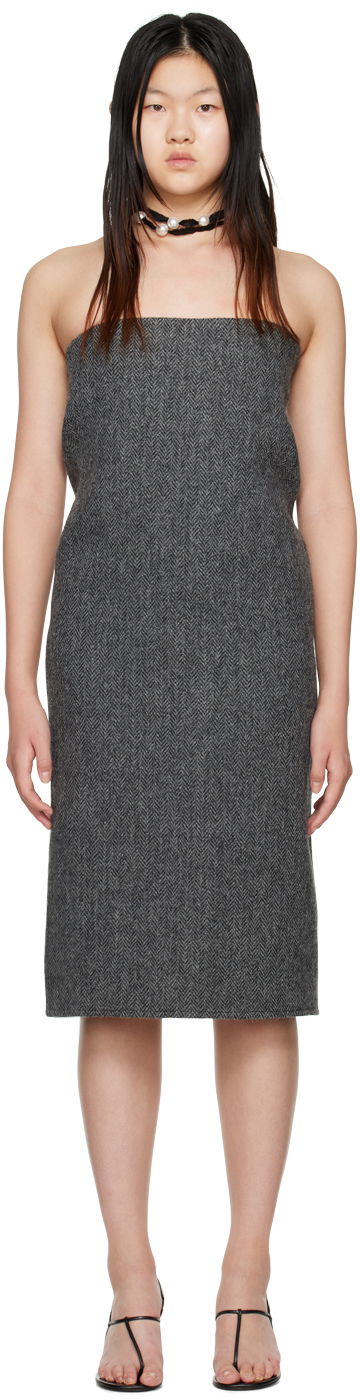 Kjole We11done We11done Women's Strapless Midi Dress Grå | WD-OP3-22-194-W-GY